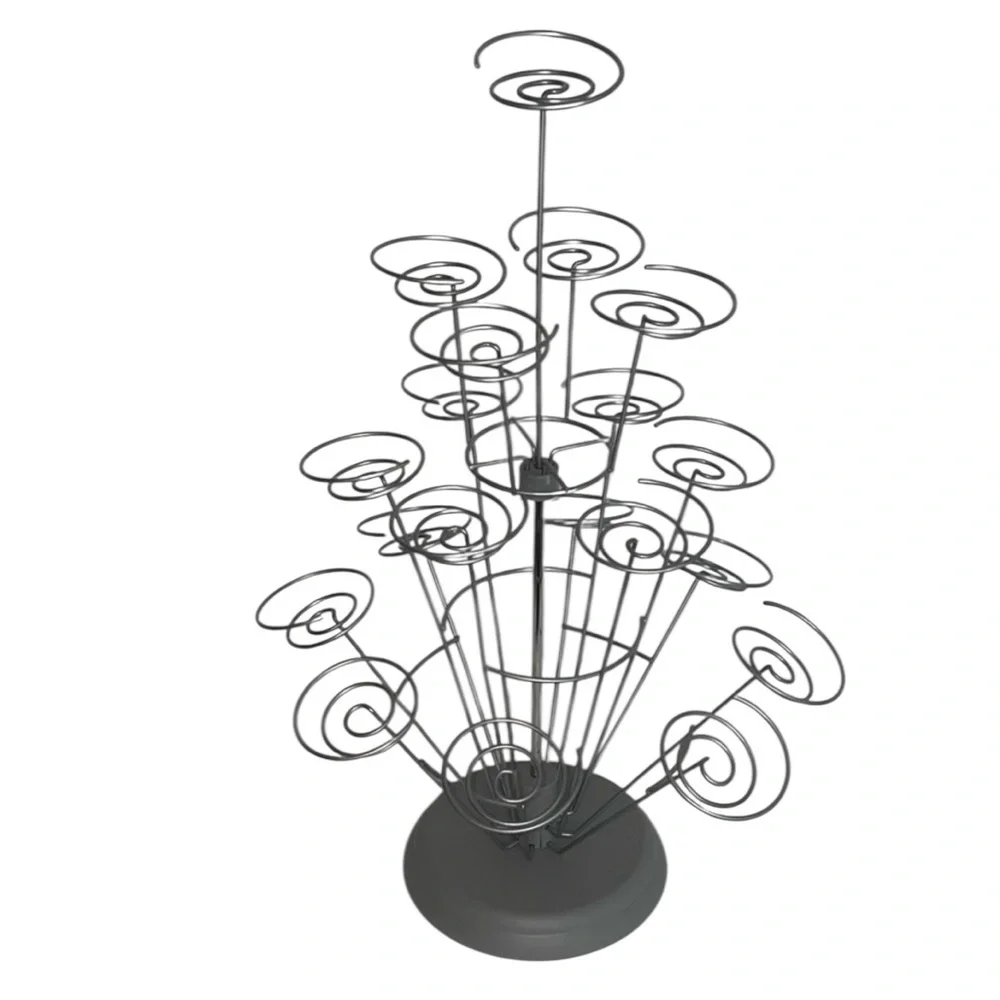 WILTON Cupcake Flair Dessert Stand Silvertone Metal